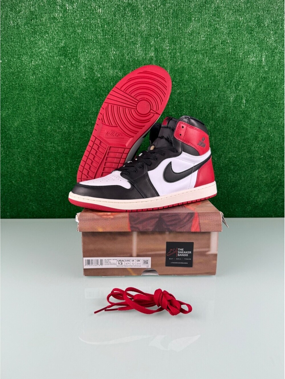 Size 13 - Air Jordan 1 Retro OG High Black Toe Reimagined